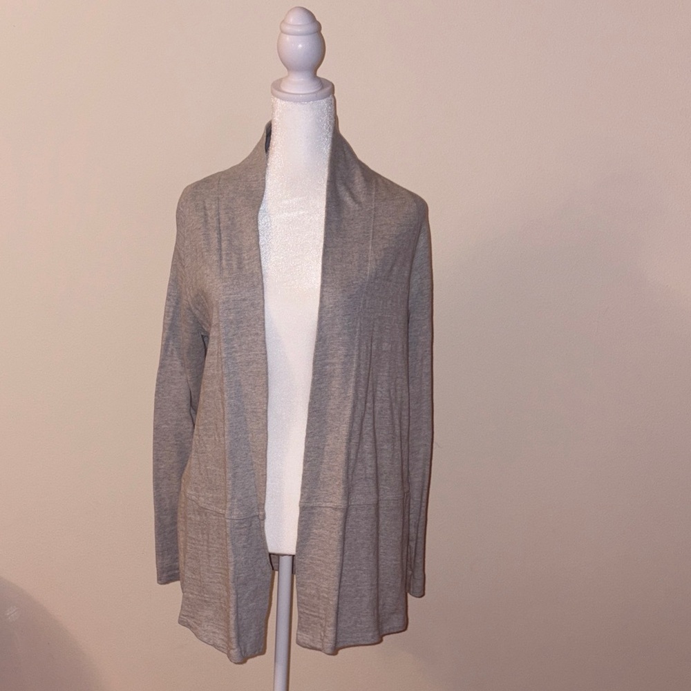 LOFT Heather Gray Women's Open Cardigan